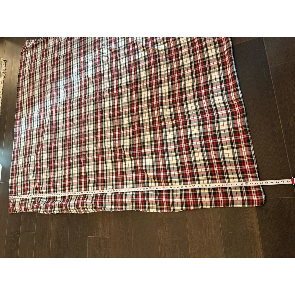 Pottery Barn Full/Queen Duvet Cover + 2 Pillowcases Denver Red Tartan Plaid Xmas - Picture 6 of 14